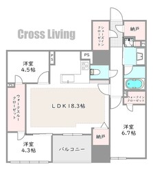 レーベン福岡天神ONE TOWERの物件間取画像